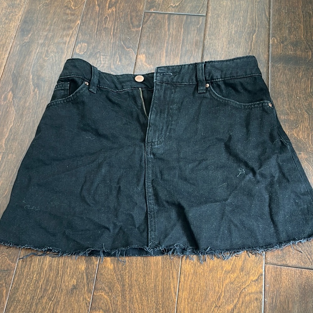 Black jean skirt